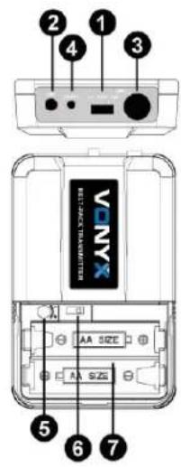 Vonyx WM73C - BODYPACK TRANSMITTER (FAKULTATIV) - 1