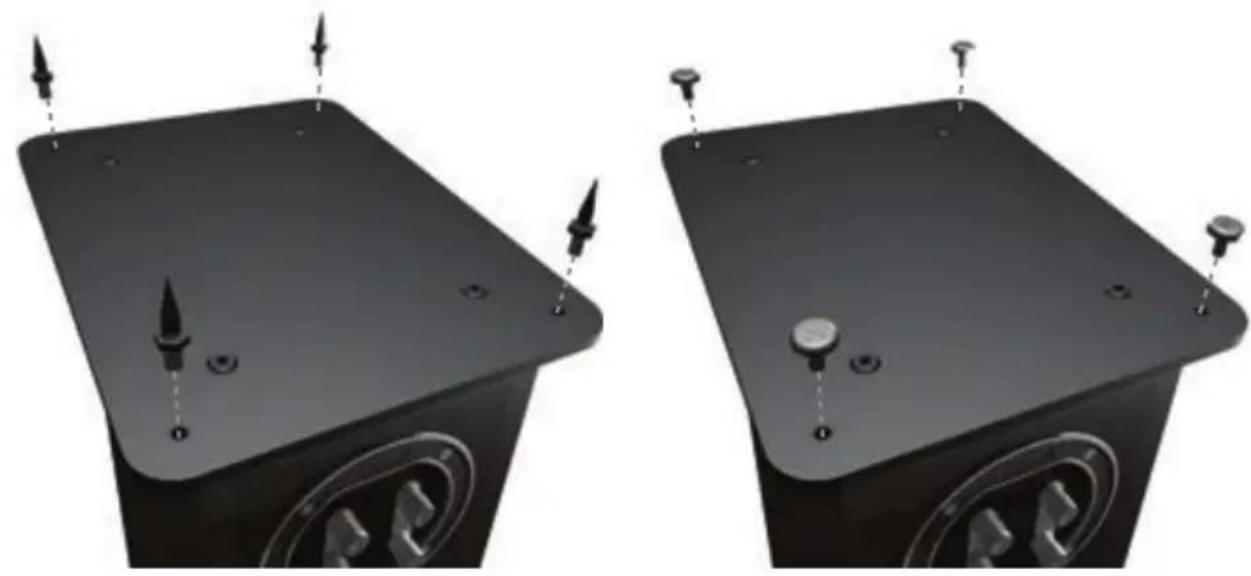 MONITOR AUDIO Bronze Centre - NOTE: When used without the plinth the stability of the cabinet will be reduced. - 1