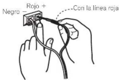 PIONEER DM40BT - Inserte los cables en los terminales mientras presiona la pinza del terminal del altavoz. - 1