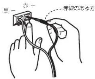 PIONEER DM40BT - スピーカー端子のツメを押しながら芯線を端子に挿し込む - 1