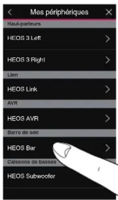 DENON HEOS Subwoofer - Apparlement d'un subwoofer HEOS à un apparéil HEOS - 1