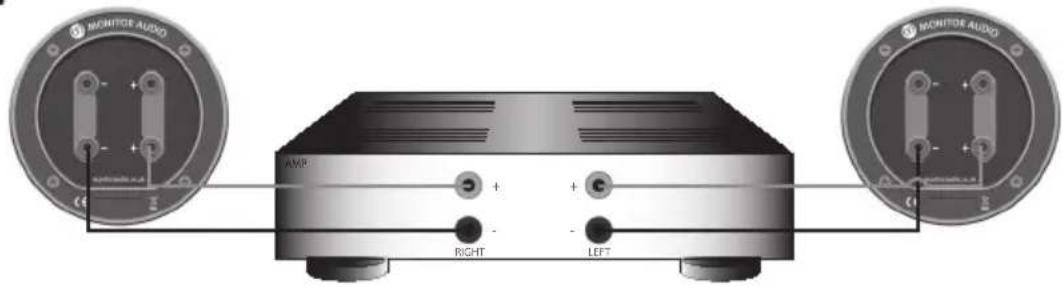 MONITOR AUDIO Bronze 2 - Подключение к одной паре клемм - 2