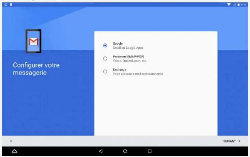 LENOVO Tab3 10 Business - Configuration d'un compte de messagerie - 1
