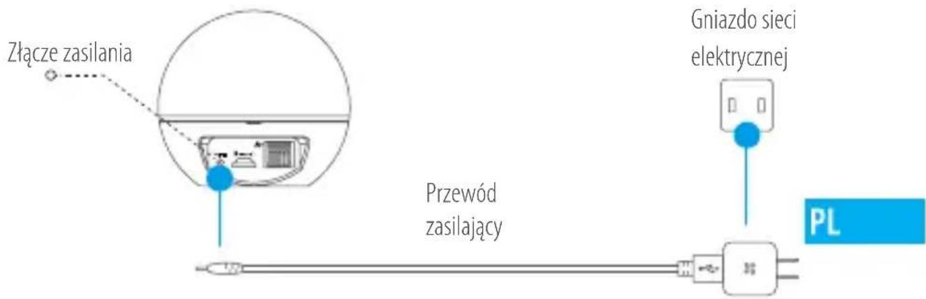 EZVIZ By C6T RF - Krok 1 Podłączenie zasilania - 1