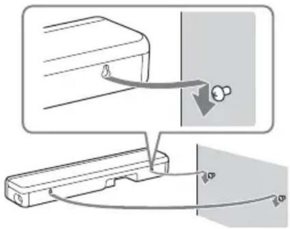 SONY HTSF201 - De Bar Speaker aan een muur bevestigen - 7