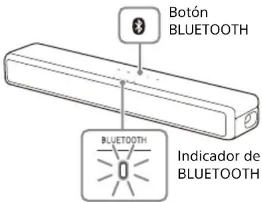 SONY HTSF201 - Mantenga pulsado el botón BLUETOOTH del altavoz de barra durante 5 segundos. - 1