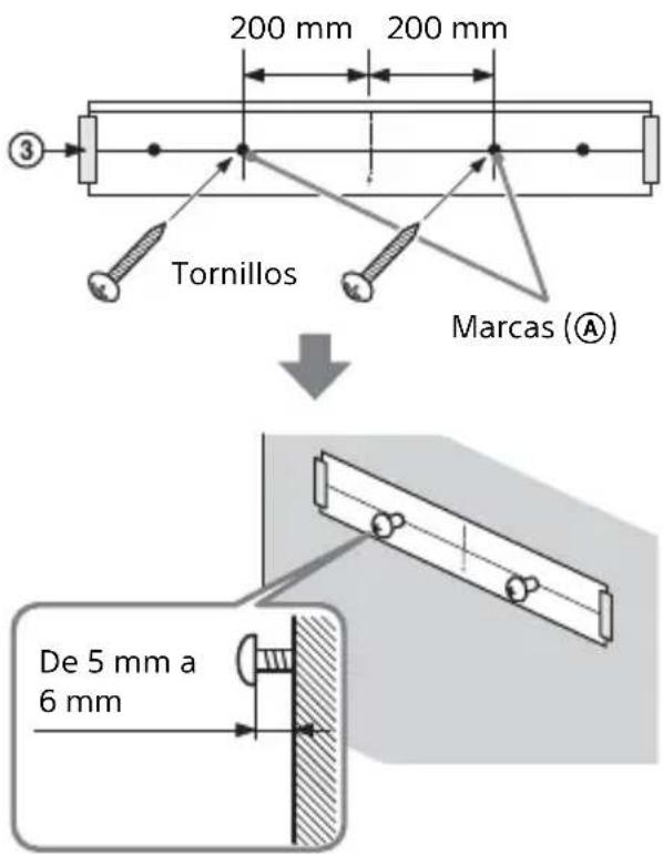 SONY HTSF201 - Montaje del altavoz de barra en una pared - 5