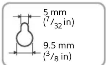 SONY HTRT3 - Prepare screws (not supplied) that are suitable for the holes at the rear of the Bar Speaker or Surround Speakers. - 2