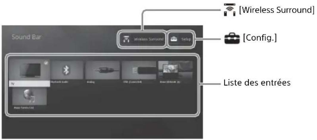 SONY HTMT500 - À propos du menu d'accueil - 1