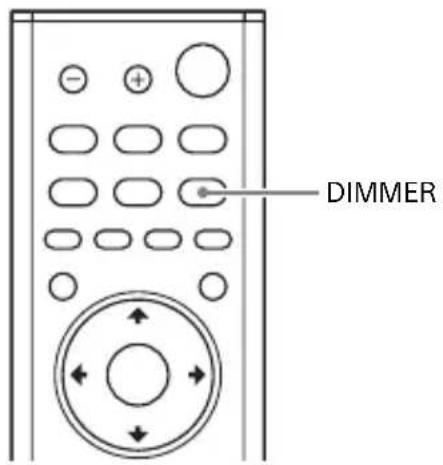 SONY HTMT500 - De helderheid van het display op het voorpaneel en de BLUETOOTH-indicator wijzigen (DIMMER) - 1