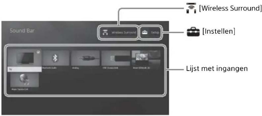 SONY HTMT500 - Over het menu Home - 1