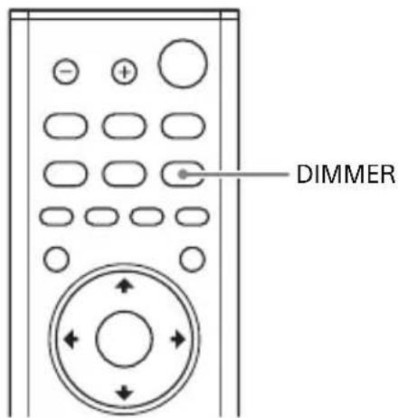 SONY HTMT500 - Modification de la luminosité de l'afficheur du panneau avant et de l'indicateur BLUETOOTH (DIMMER) - 1
