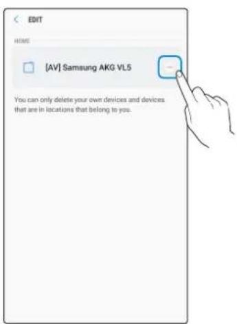 SAMSUNG VL551 - * [renginio panaikinimas iš „SmartThings" programos - 3