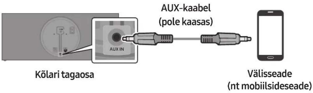 SAMSUNG VL551 - Välisseadme ühendamine AUX-kaabli kaudu - 1