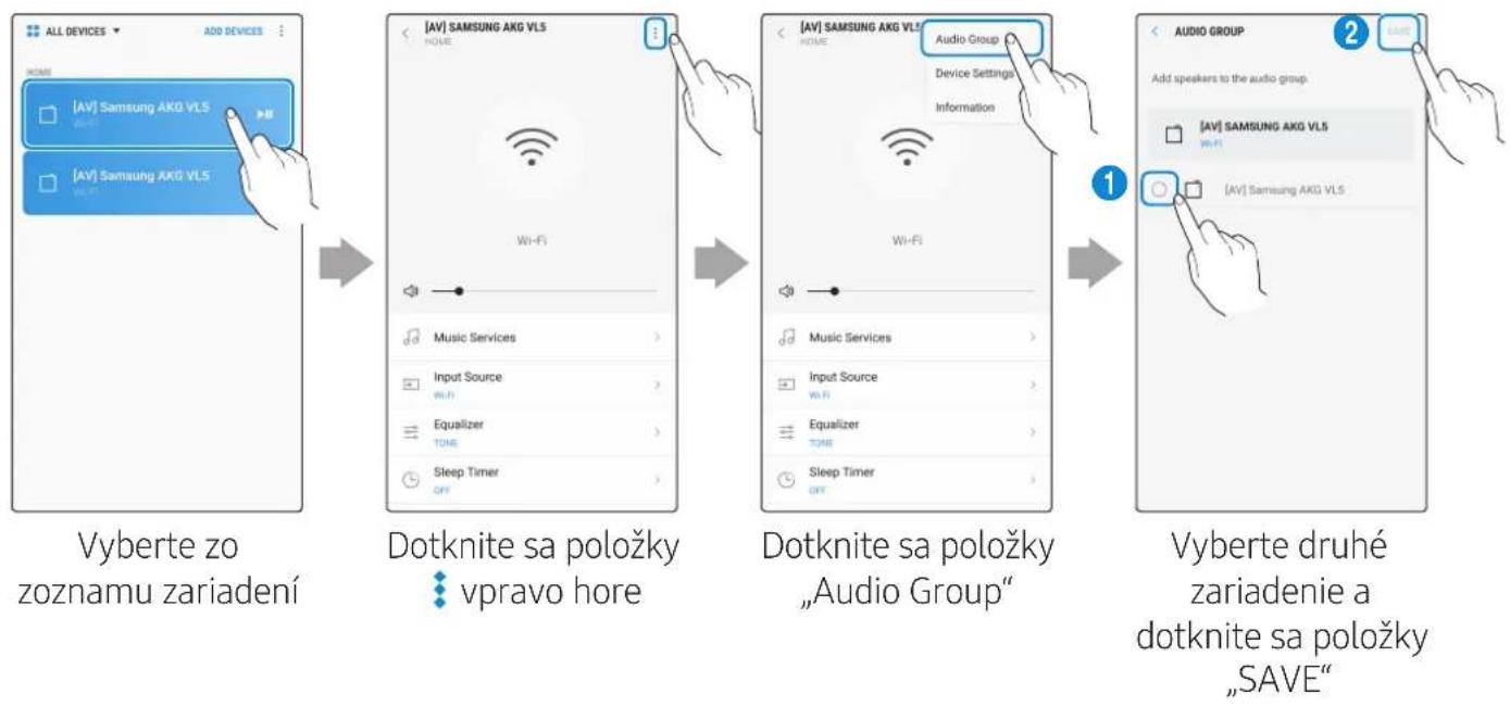 SAMSUNG VL551 - Vyberte możnost Audio Group v aplikácii SmartThings. - 1