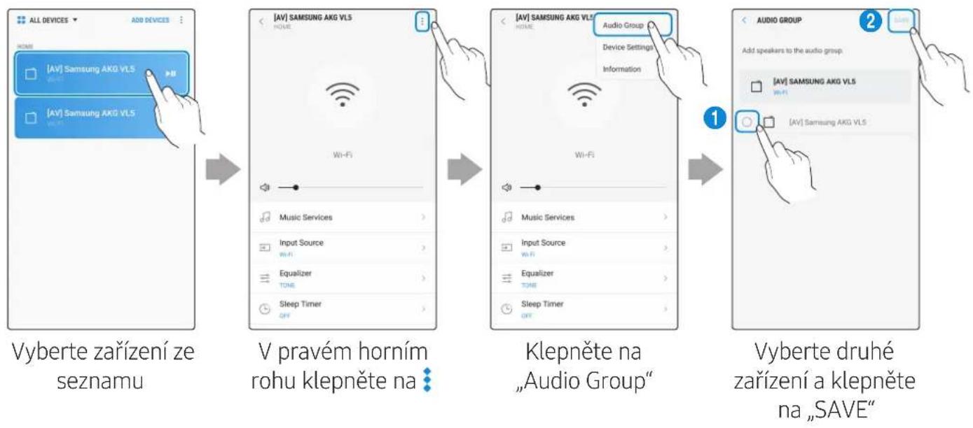 SAMSUNG VL551 - Vaplikaci SmartThings vyberte funkci Audio Group. - 1