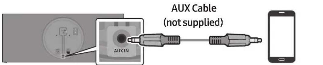 SAMSUNG VL550 - - Connecting an external device via the AUX cable - 2