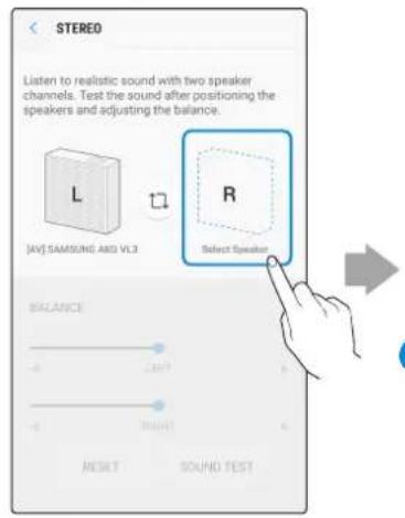 SAMSUNG VL550 - Sélectionnez Stereo dans l'application SmartThings. - 4