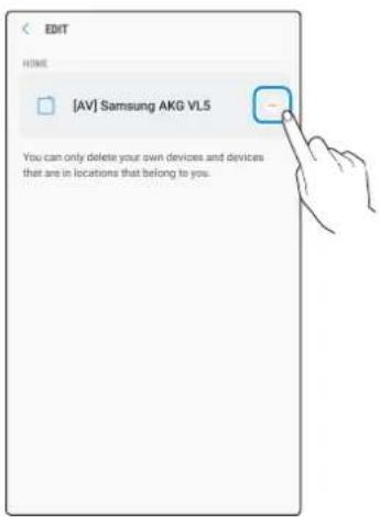 SAMSUNG VL550 - * Usuwanie urzadzenia z aplikacje SmartThings - 3