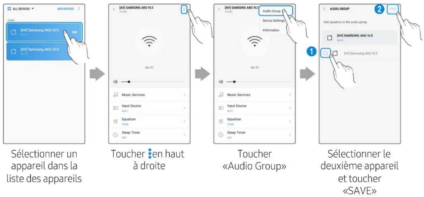 SAMSUNG VL550 - Sélectionnez Audio Group dans l'application SmartThings. - 1