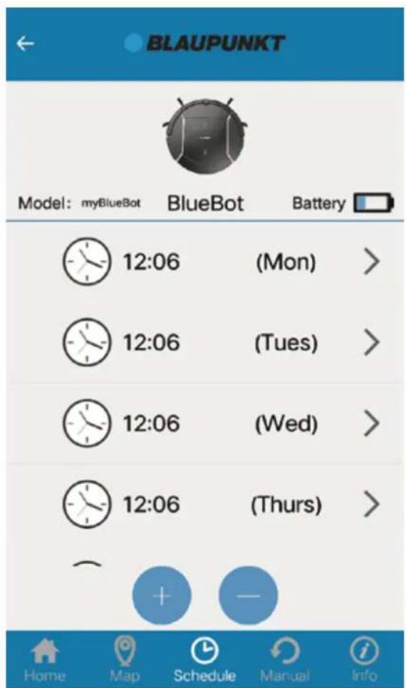 BLAUPUNKT Bluebot XSmart VCBB1XS - Zeitplan erstellen - 2