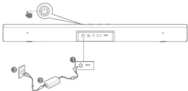 JBL Bar Studio - como encender el sistema de la barra de sonido - 1