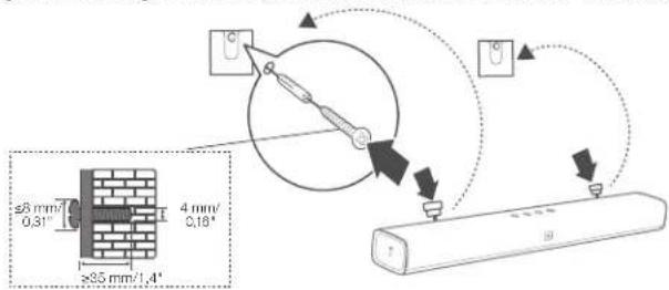 JBL Bar Studio - 3b. Memasang soundbar di dinding - 2