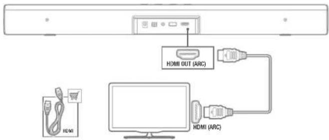 JBL Bar Studio - Podlaczanie do telewizora kablem HDMI (ARC) - 1