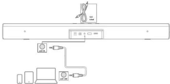JBL Bar Studio - Anslut enheter med analoga ljudkablar - 1