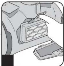 DIRT DEVIL Rebel 24 HF - Cleaning / changing the exhaust filter - 2
