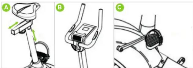 VirtuFit HTR 1.0 - Adjusting the foot straps (C) - 1