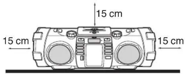 JVC Boomblaster RVNB100 - Caution: Proper Ventilation - 1