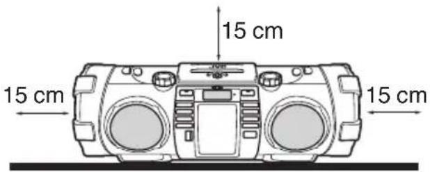 JVC Boomblaster RVNB100 - Attention: Ventilation Correcte - 1