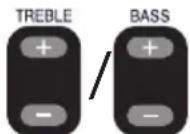 JVC Boomblaster RVNB100 - Appuyez sur [TREBLE+/-] ou [BASS+/-] à plusieurs reprises. - 1