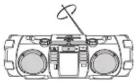 JVC Boomblaster RVNB100 - Regolazione dell'antenna - 1