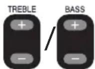JVC Boomblaster RVNB100 - Drücken Sie [TREBLE+/-] oder [BASS+/-] wiederholt. - 1