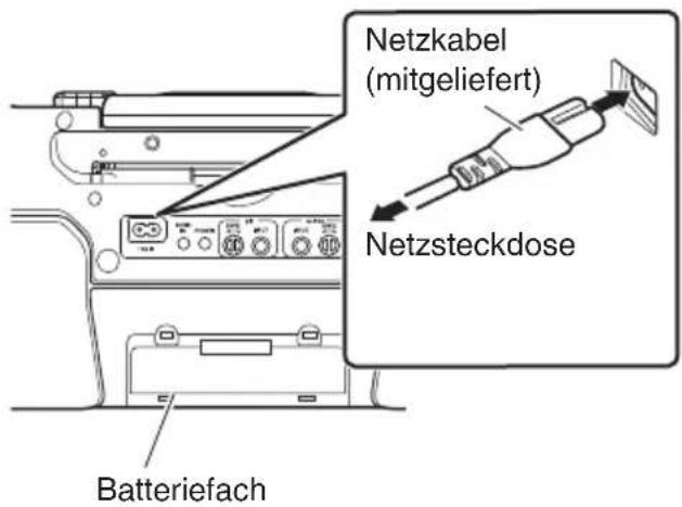 JVC Boomblaster RVNB100 - Anschließen des Netzkabels - 1