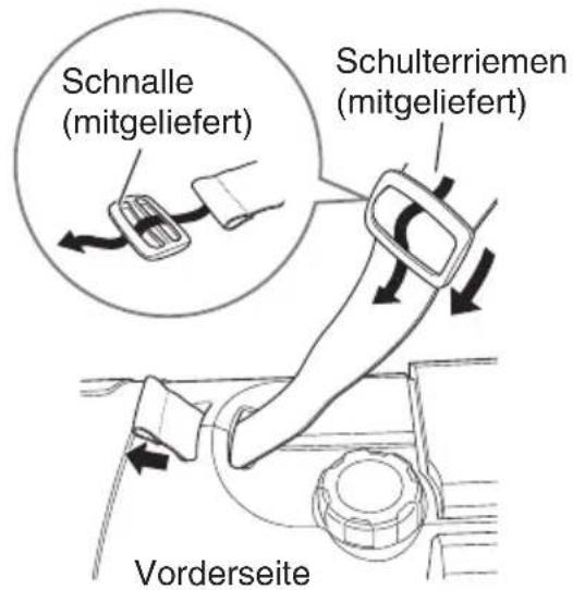 JVC Boomblaster RVNB100 - Gebrauch des Schulterriemens - 1