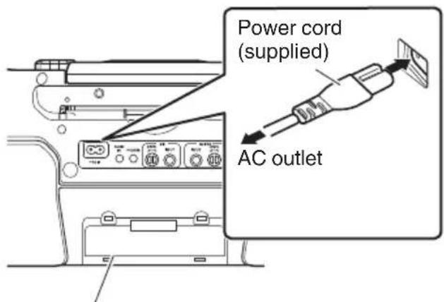 JVC Boomblaster RVNB100 - Connecting the power cord - 1