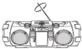 JVC Boomblaster RVNB100 - Adjusting the antenna - 1