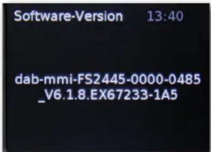 Imperial Dabman D10 - Version du logiciel - 1