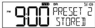 PURE Evoke H2 - To quick-store a station to a preset button (1-3) - 1