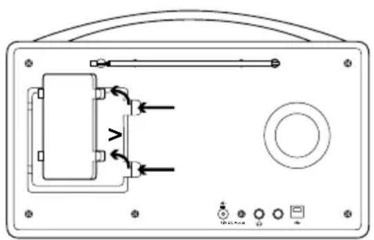 PURE Evoke H6 - Pour insérer une batterie chargepak : - 1