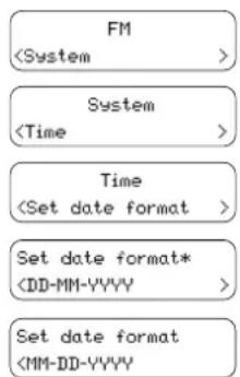 PerfectPro DAB+Mate - Setting the date format - 2