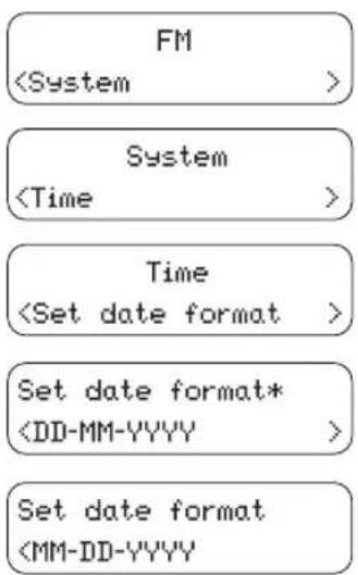 PerfectPro UBOX 400R - Setting the date format - 1