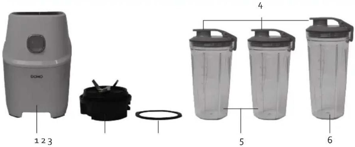 DOMO Xpower DO700BL - PARTS - 1
