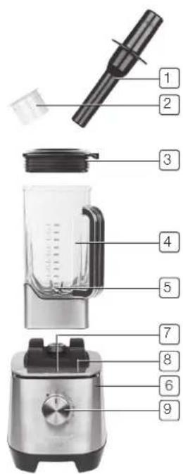PRINCESS High Speed Deluxe Blender 219500 - Visor - 2