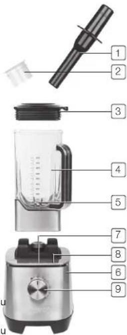 PRINCESS High Speed Deluxe Blender 219500 - Wyswietlacz - 2