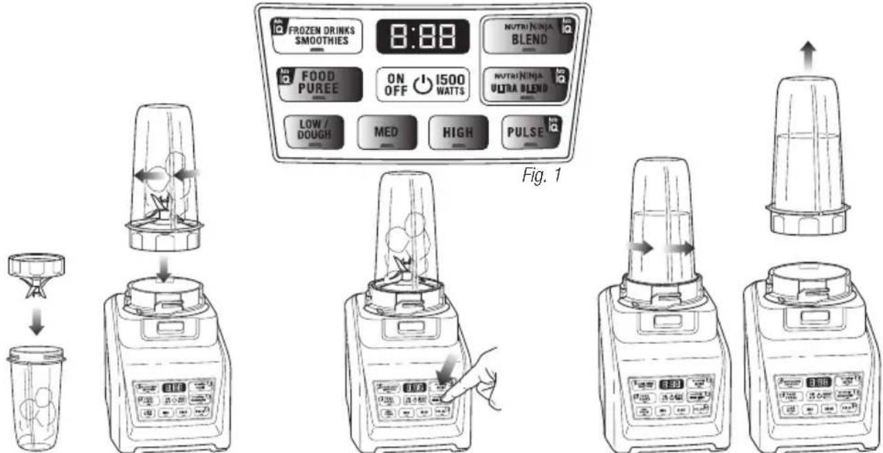 NINJA BL 682 EU2 AutoIQ - Assembly and Use of the Nutri Ninja® Cups - 1