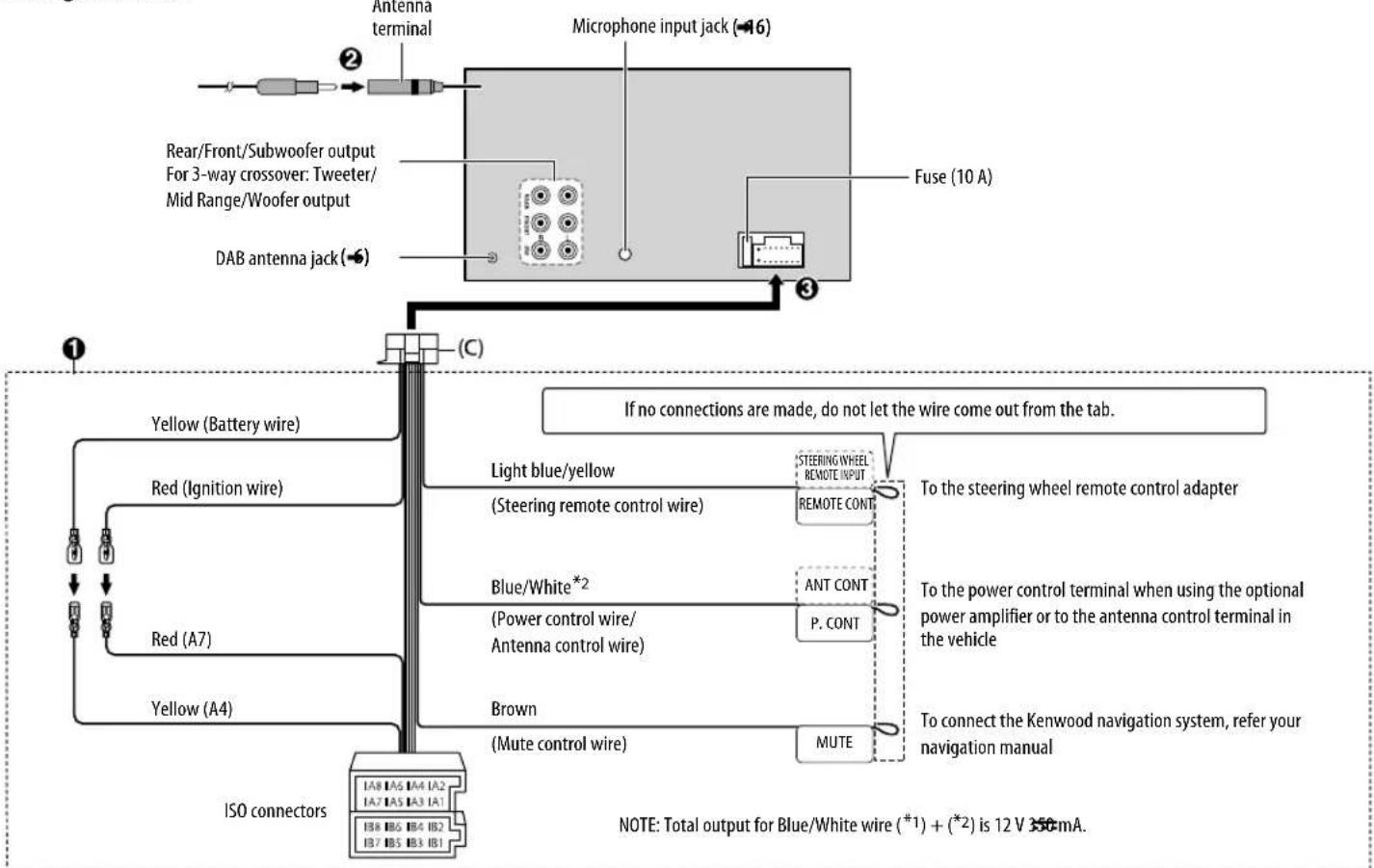 KENWOOD DPX7100DAB - INSTALLATION/CONNECTION - 1